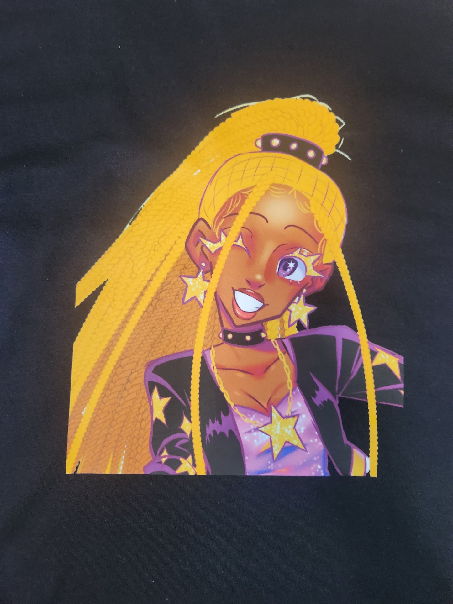 Purple Star Black T-Shirt
