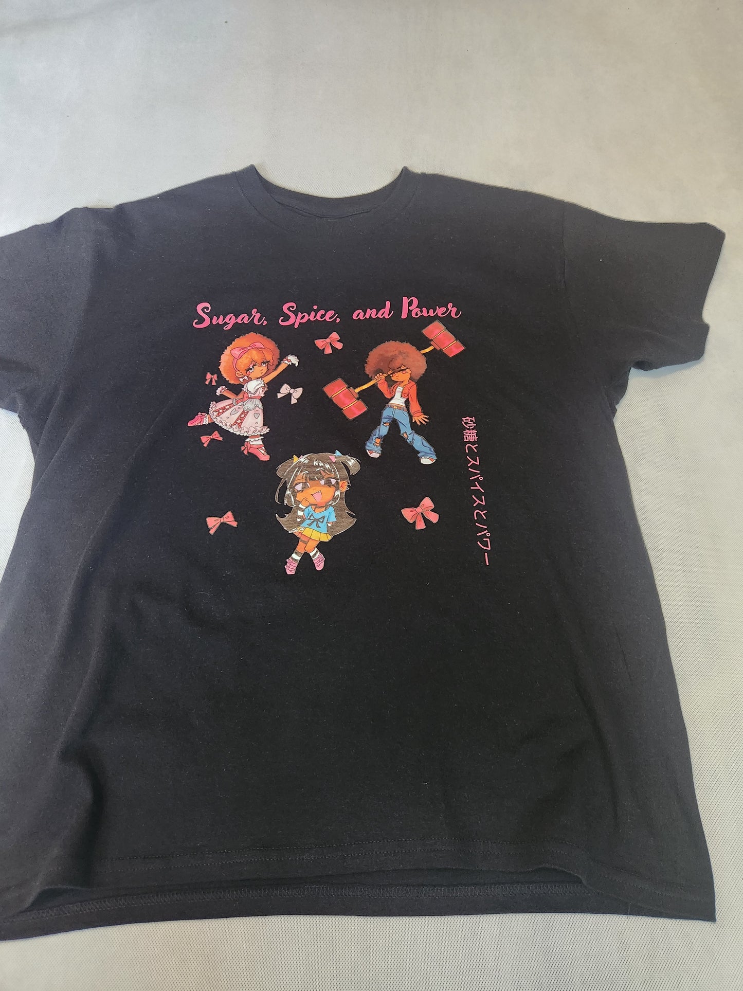 Sugar Spice and Power Black T-Shirt