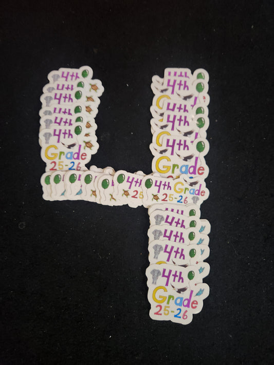 4th Grade Stickers 2025–2026 School Year Edition