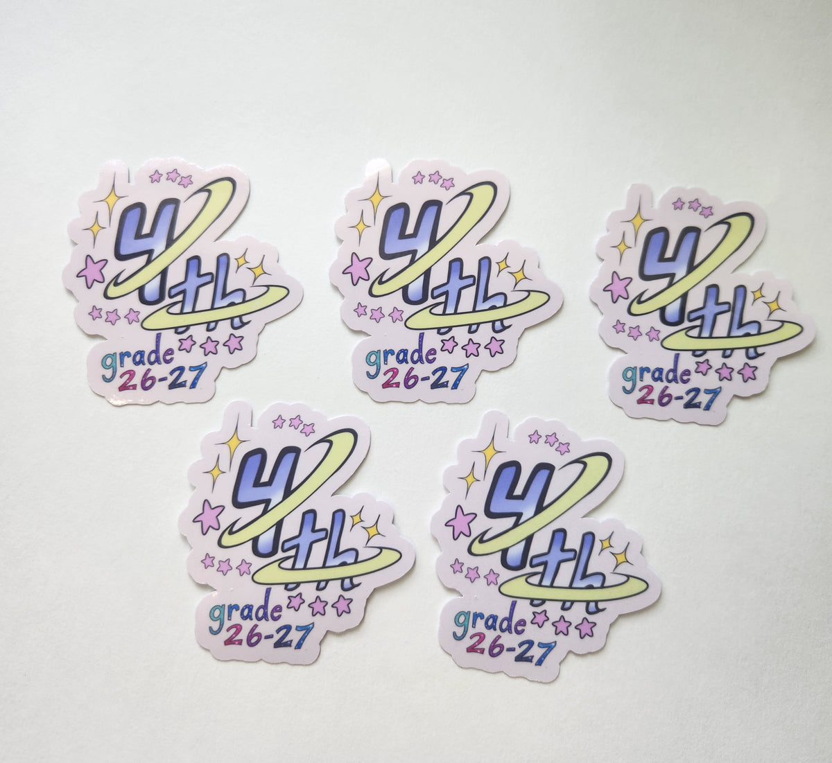 4th Grade Sprinkle Stickers 2026–2027