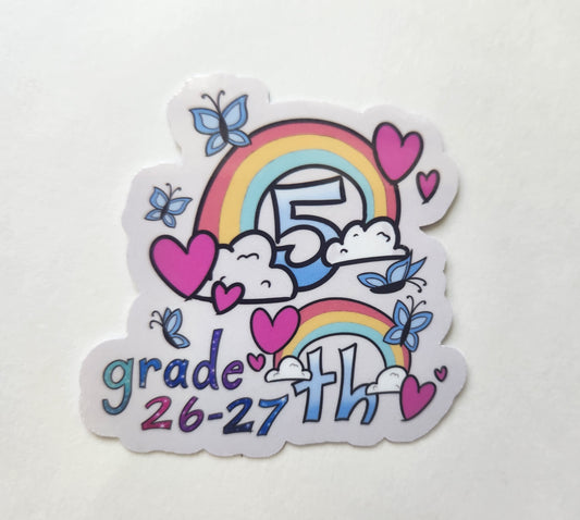 5th Grade Sprinkle Stickers 2026–2027