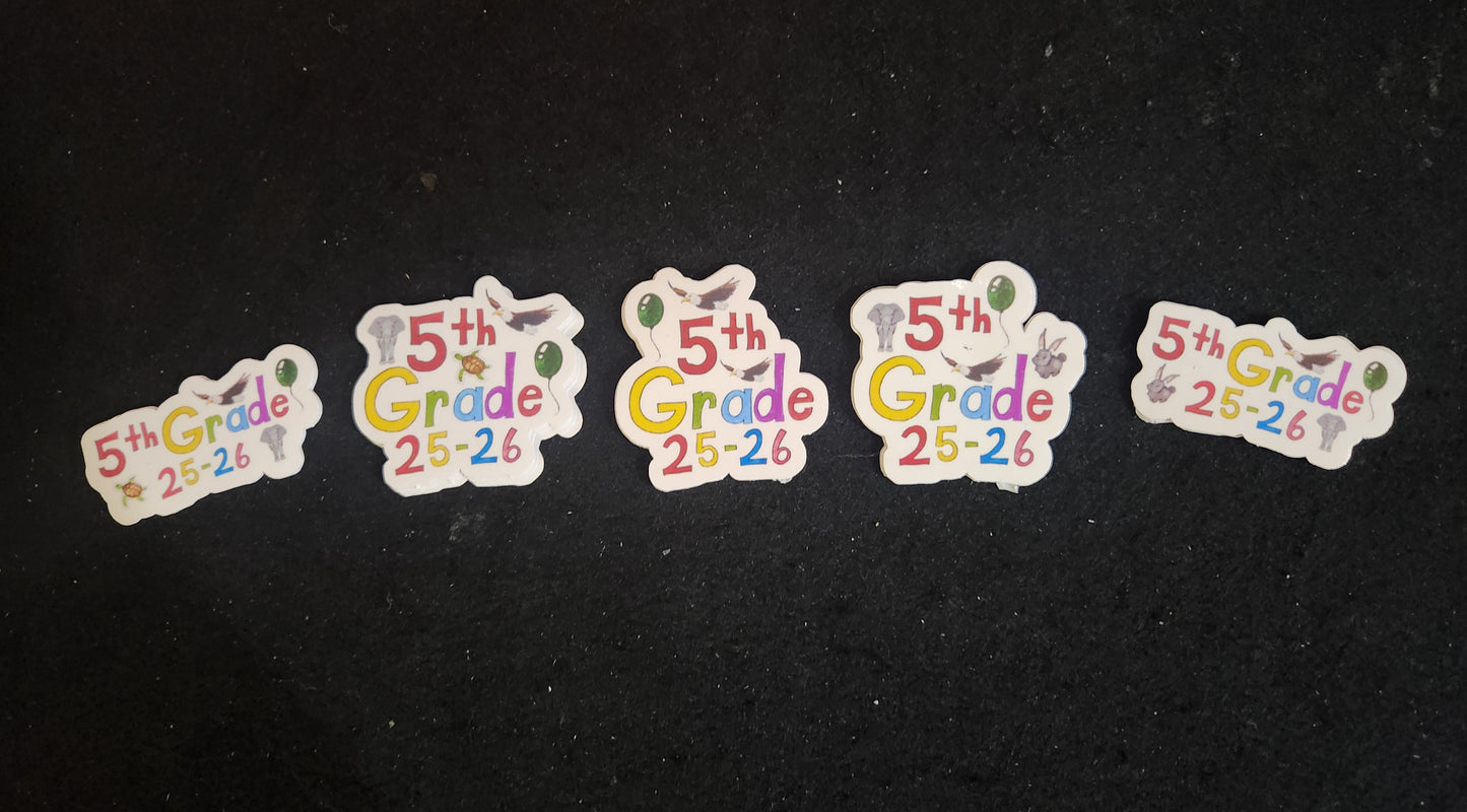 5th Grade Stickers 2025–2026 School Year Edition