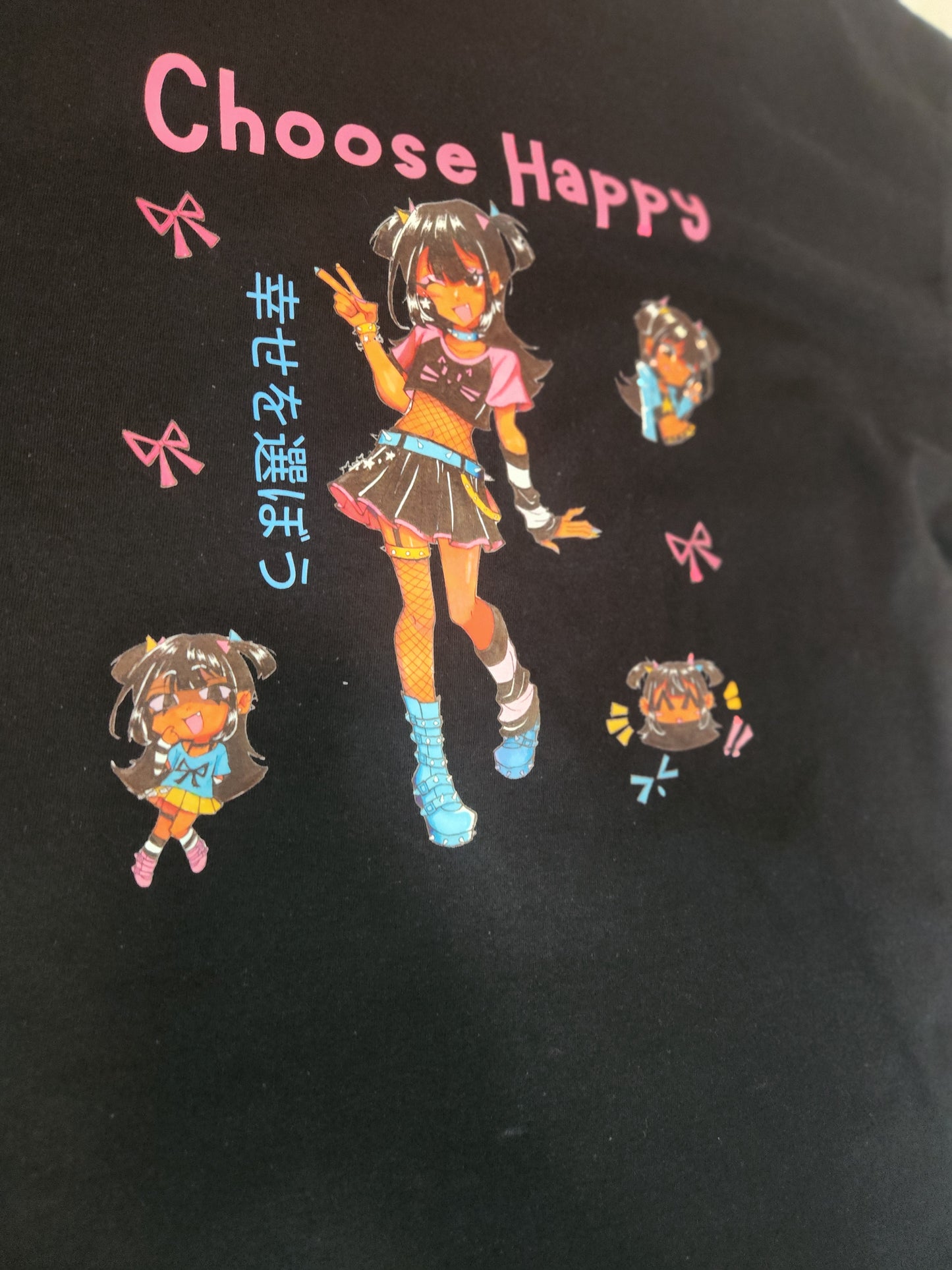 Choose Happy Black T-Shirt