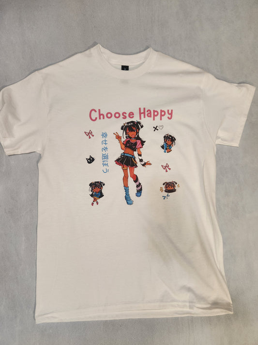 Choose Happy White T-Shirt