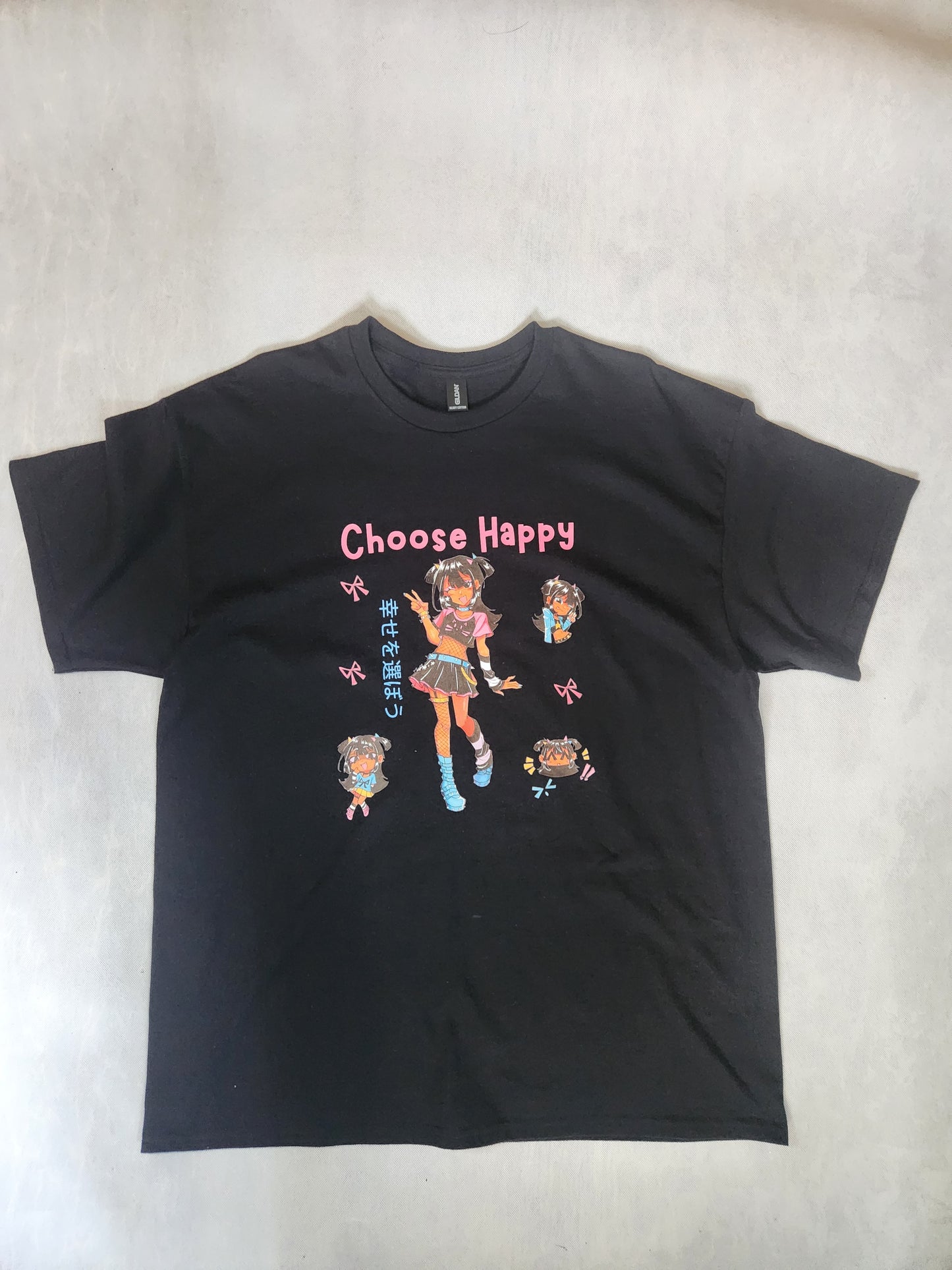 Choose Happy Black T-Shirt