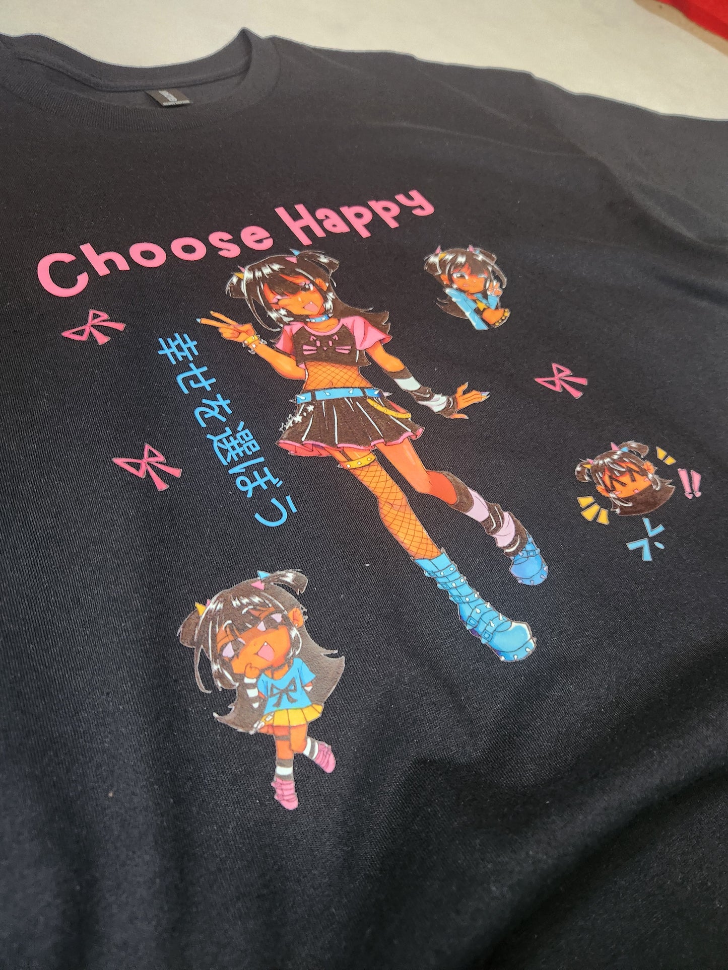 Choose Happy Black T-Shirt