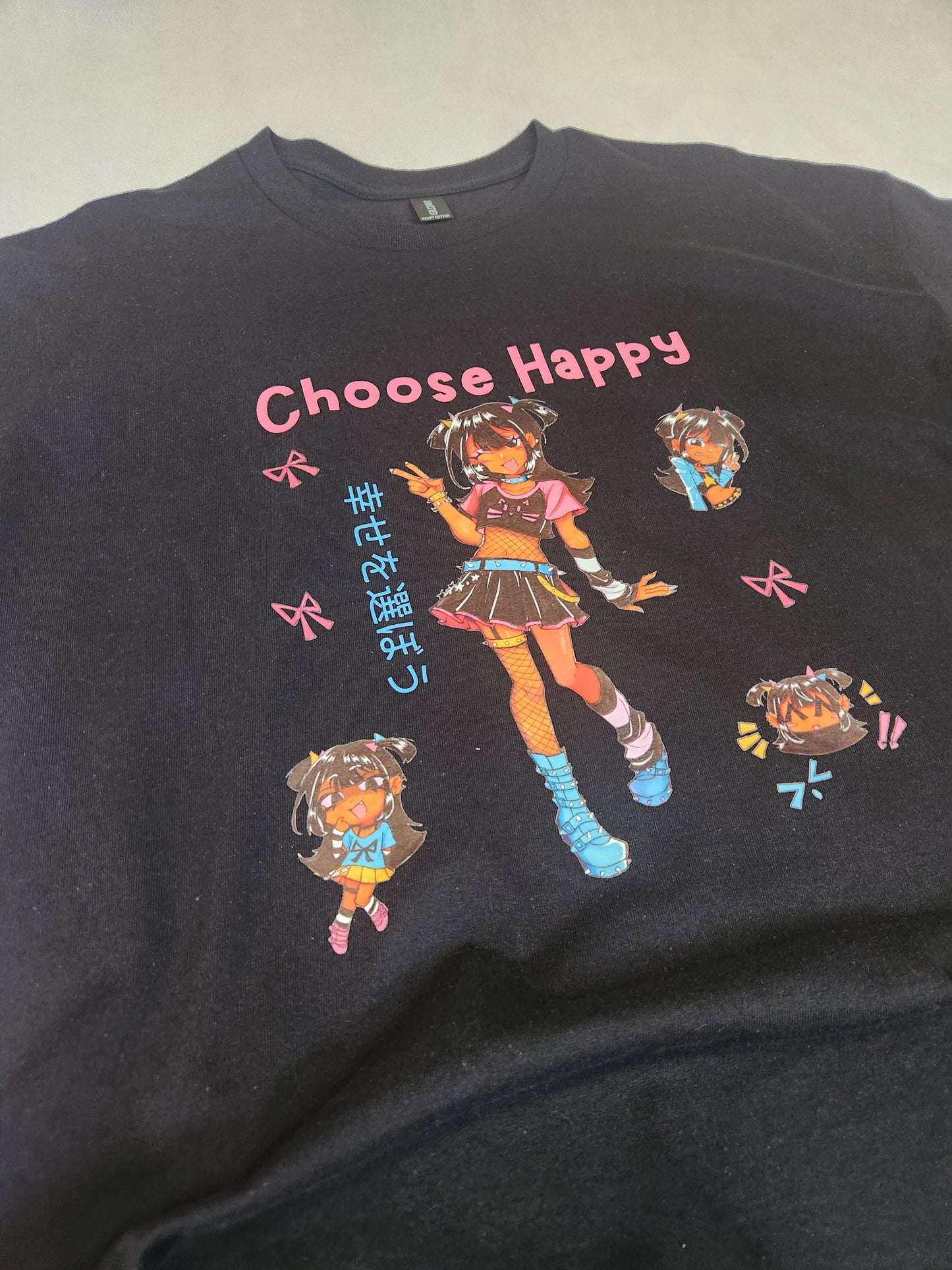Choose Happy Black T-Shirt