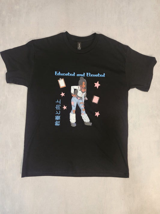 Educated and Elevated Black T-shirt
