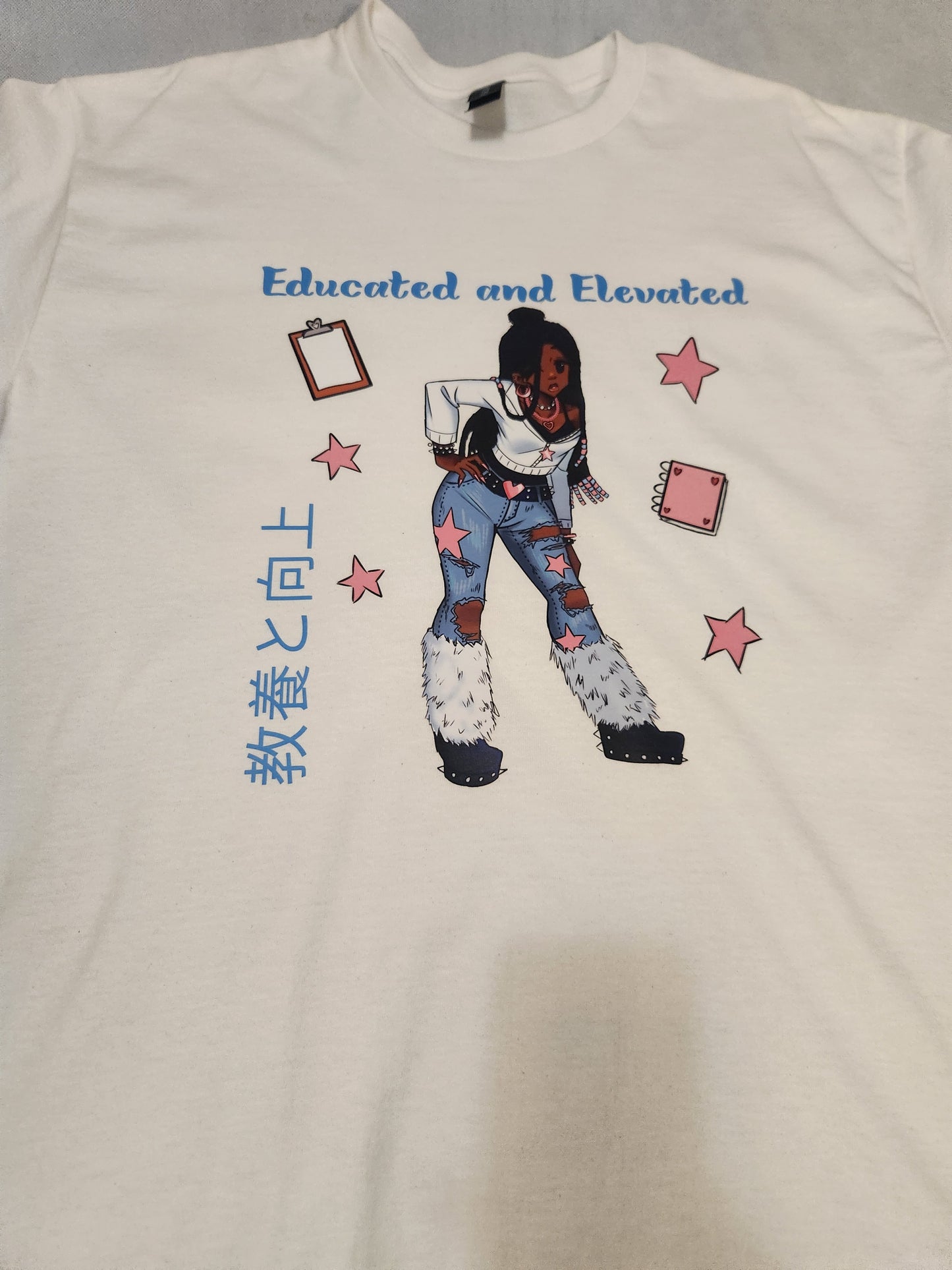 Educated and Elevated White T-Shirt