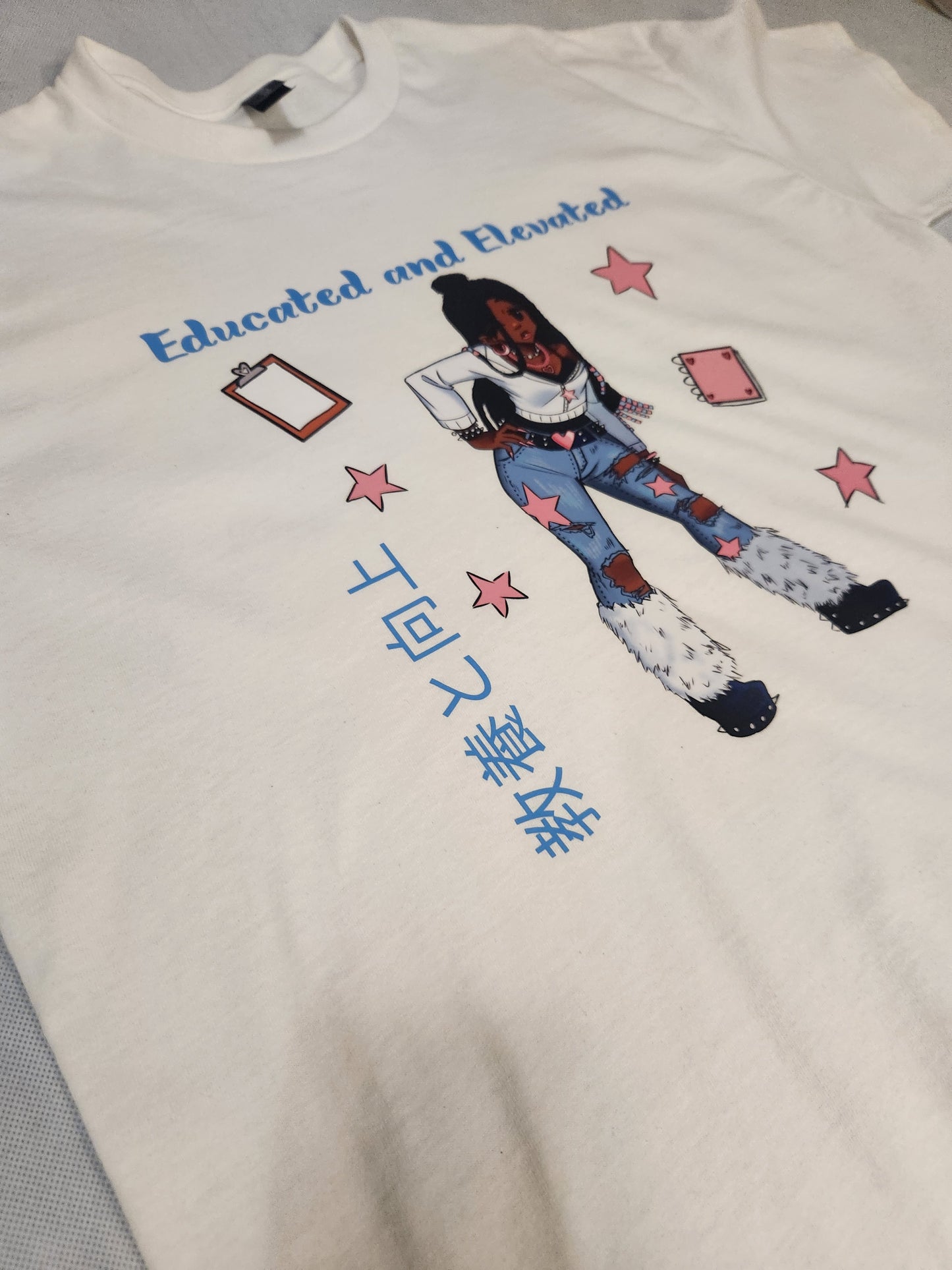 Educated and Elevated White T-Shirt