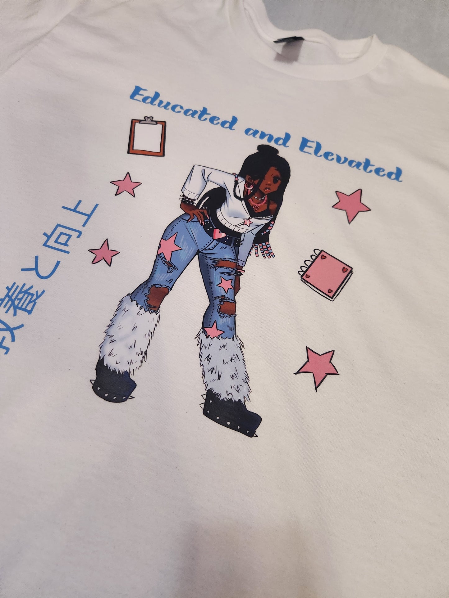 Educated and Elevated White T-Shirt