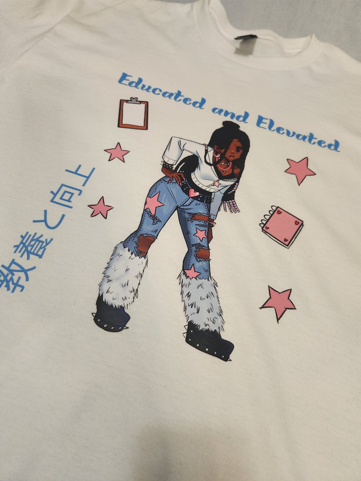 Educated and Elevated White T-Shirt