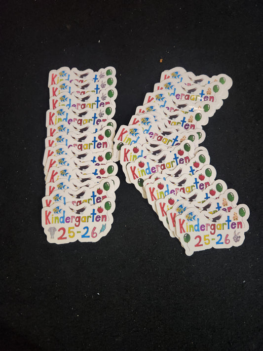 Kindergarten Stickers 2025–2026 School Year Edition