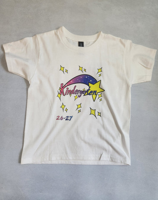 Kindergarten 26-27 Graphic Tee White