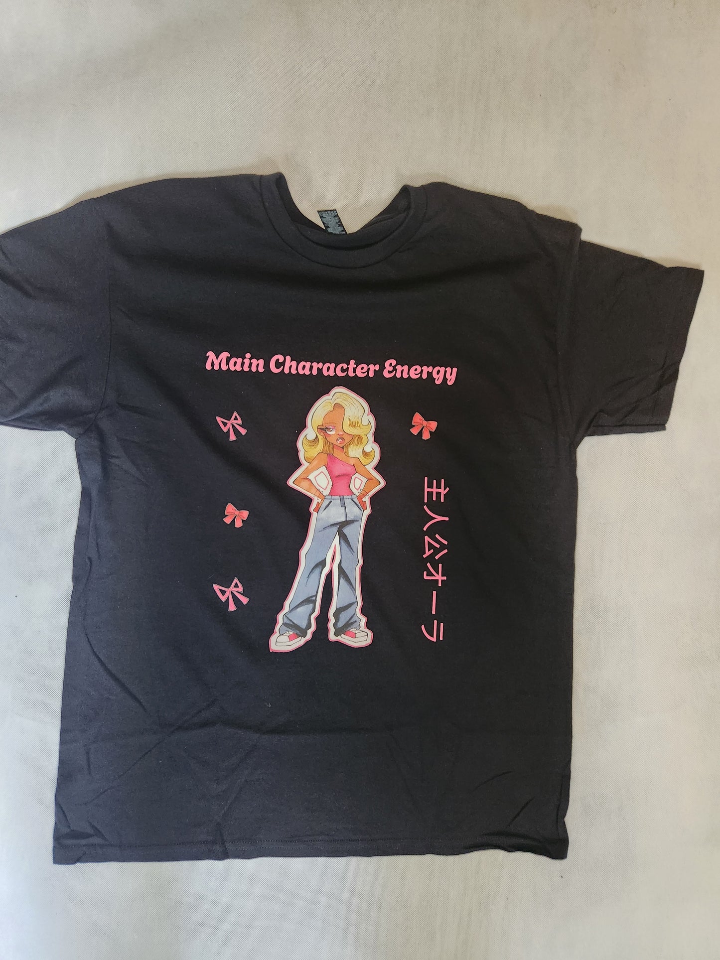 Main Character Energy Black T-Shirt
