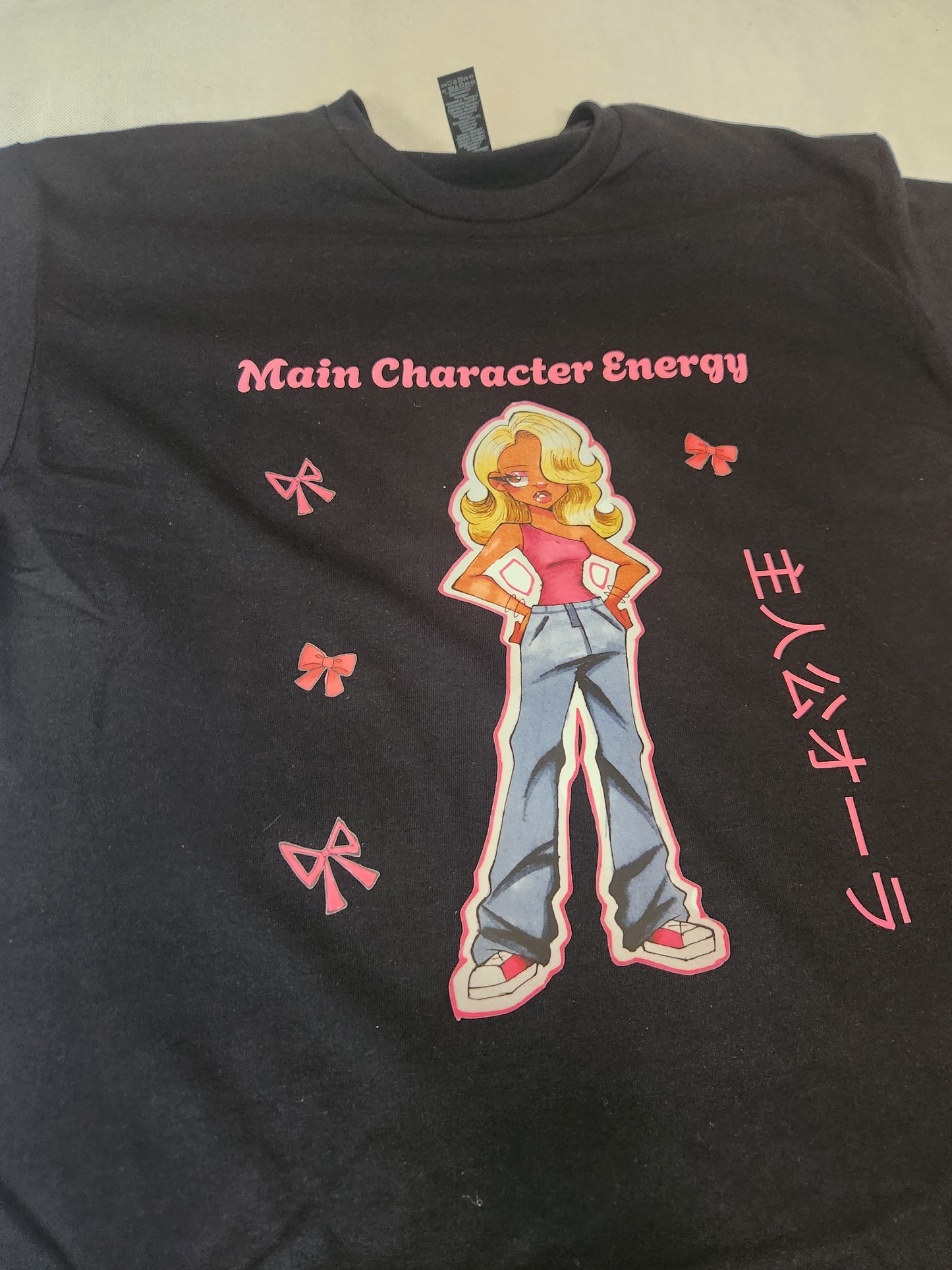 Main Character Energy Black T-Shirt