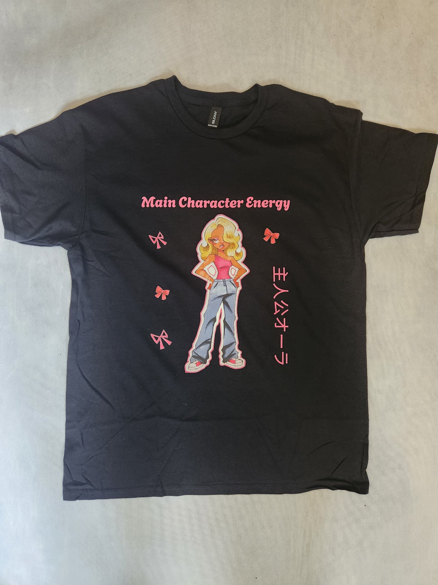 Main Character Energy Black T-Shirt