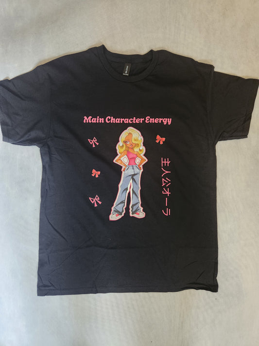 Main Character Energy Black T-Shirt