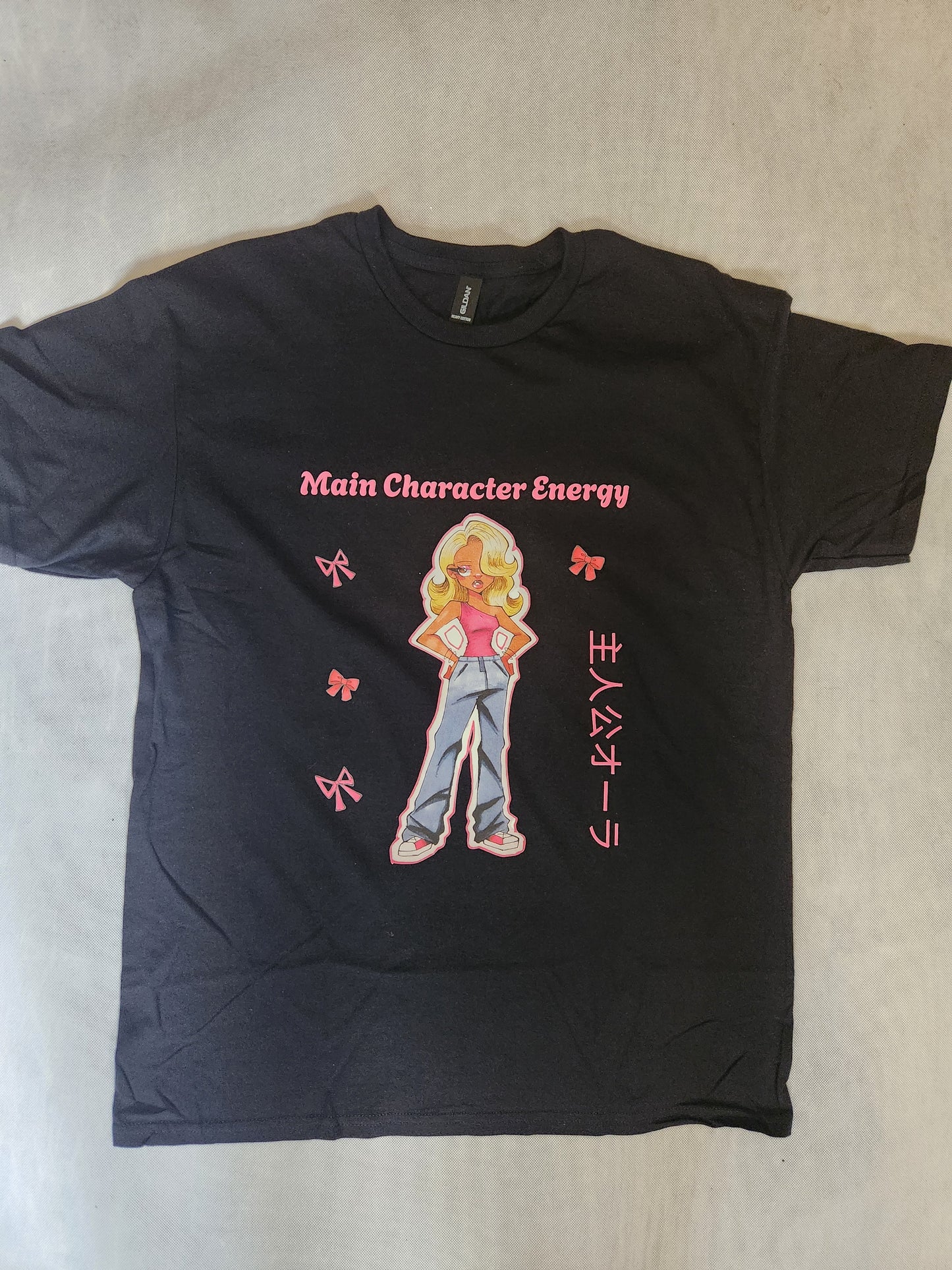Main Character Energy Black T-Shirt