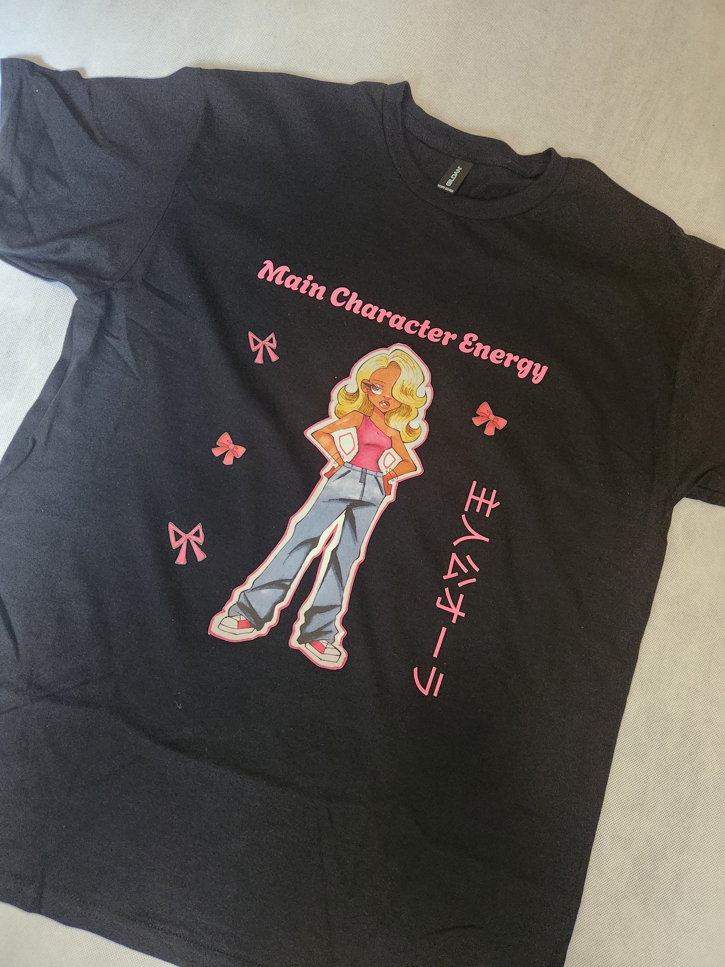 Main Character Energy Black T-Shirt