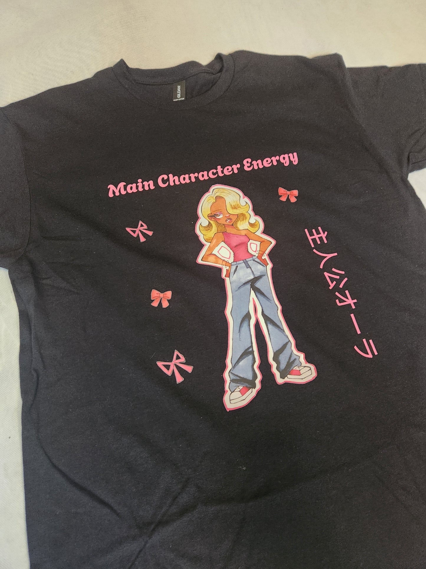 Main Character Energy Black T-Shirt