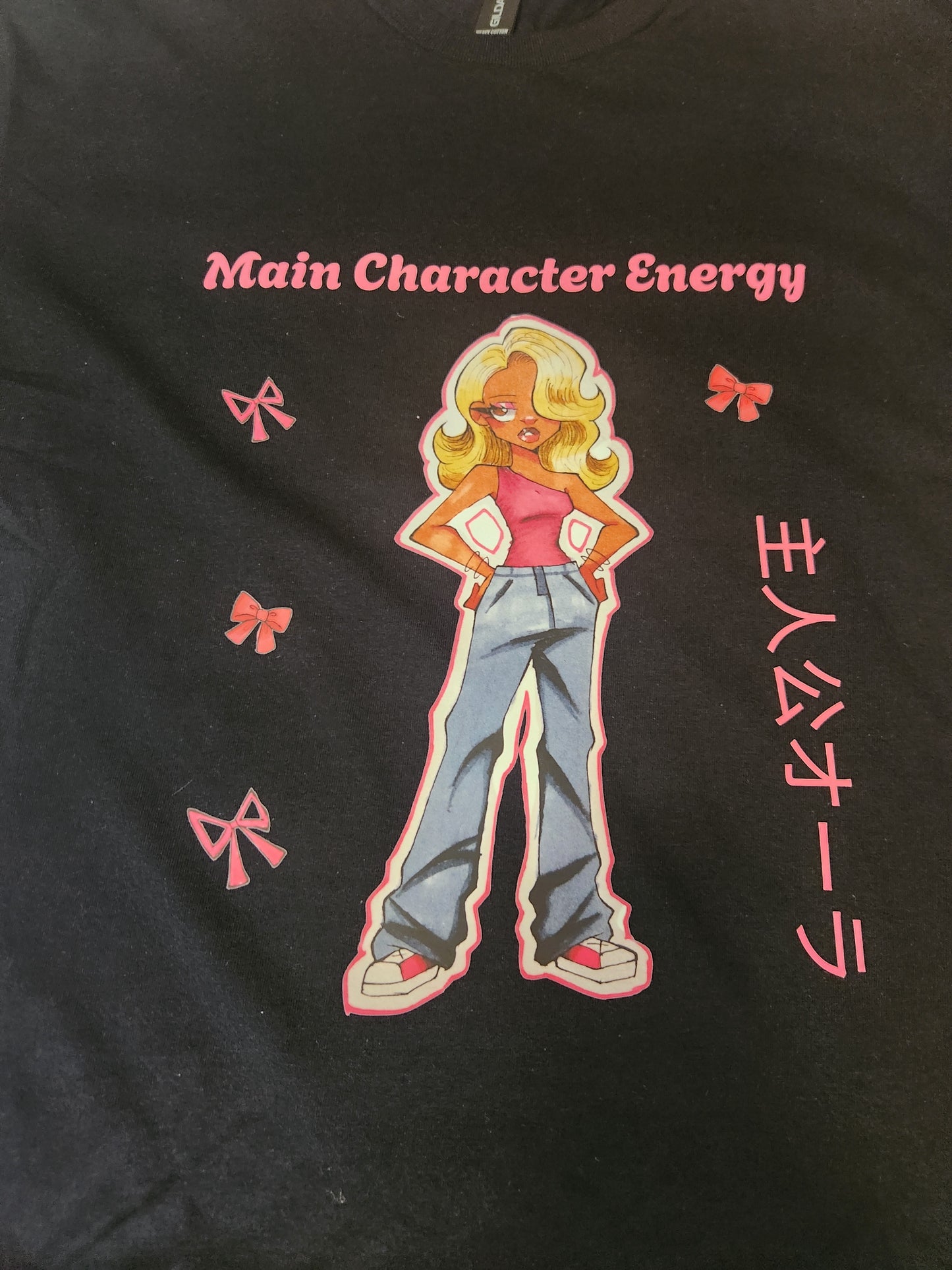 Main Character Energy Black T-Shirt