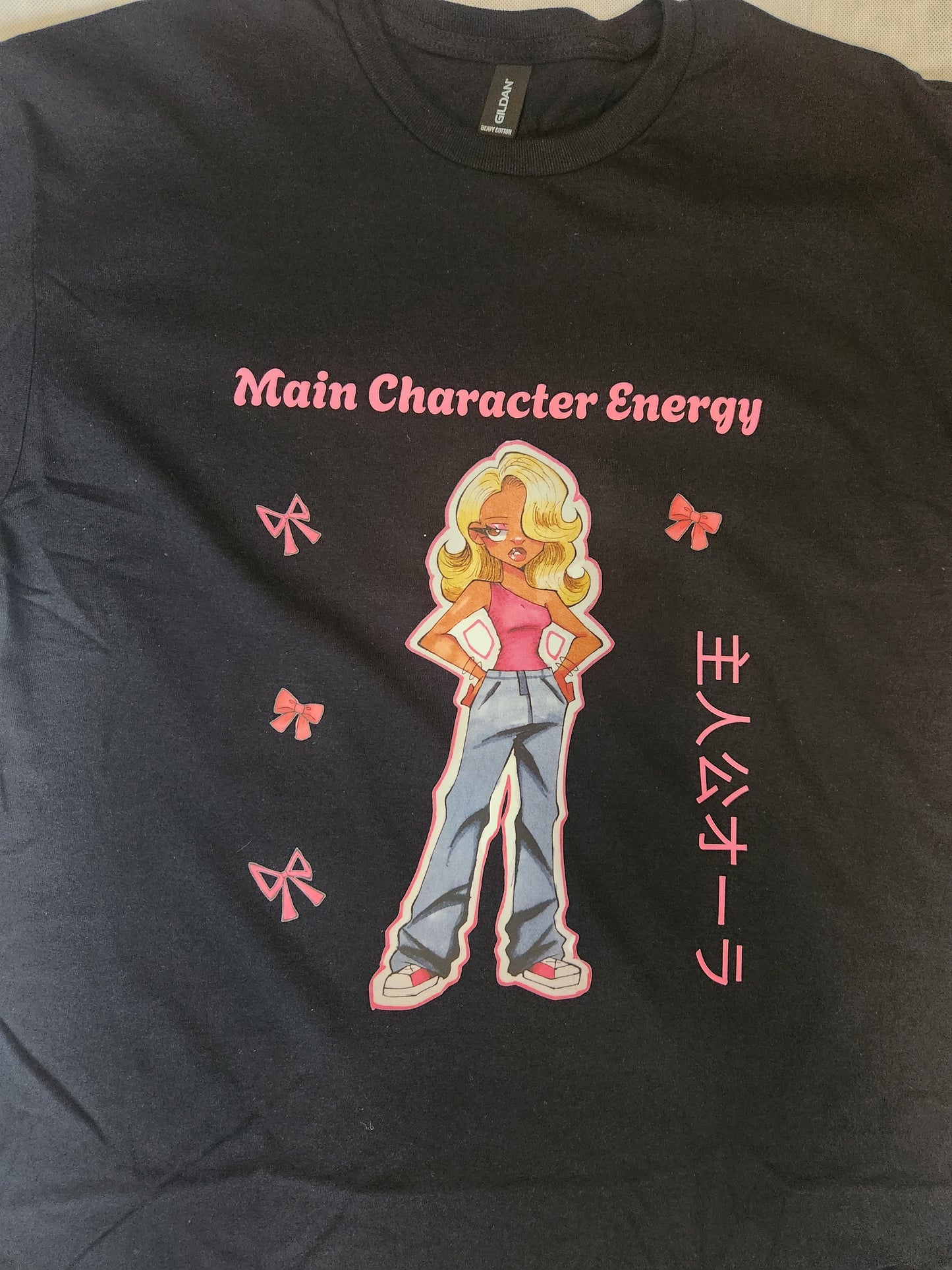 Main Character Energy Black T-Shirt