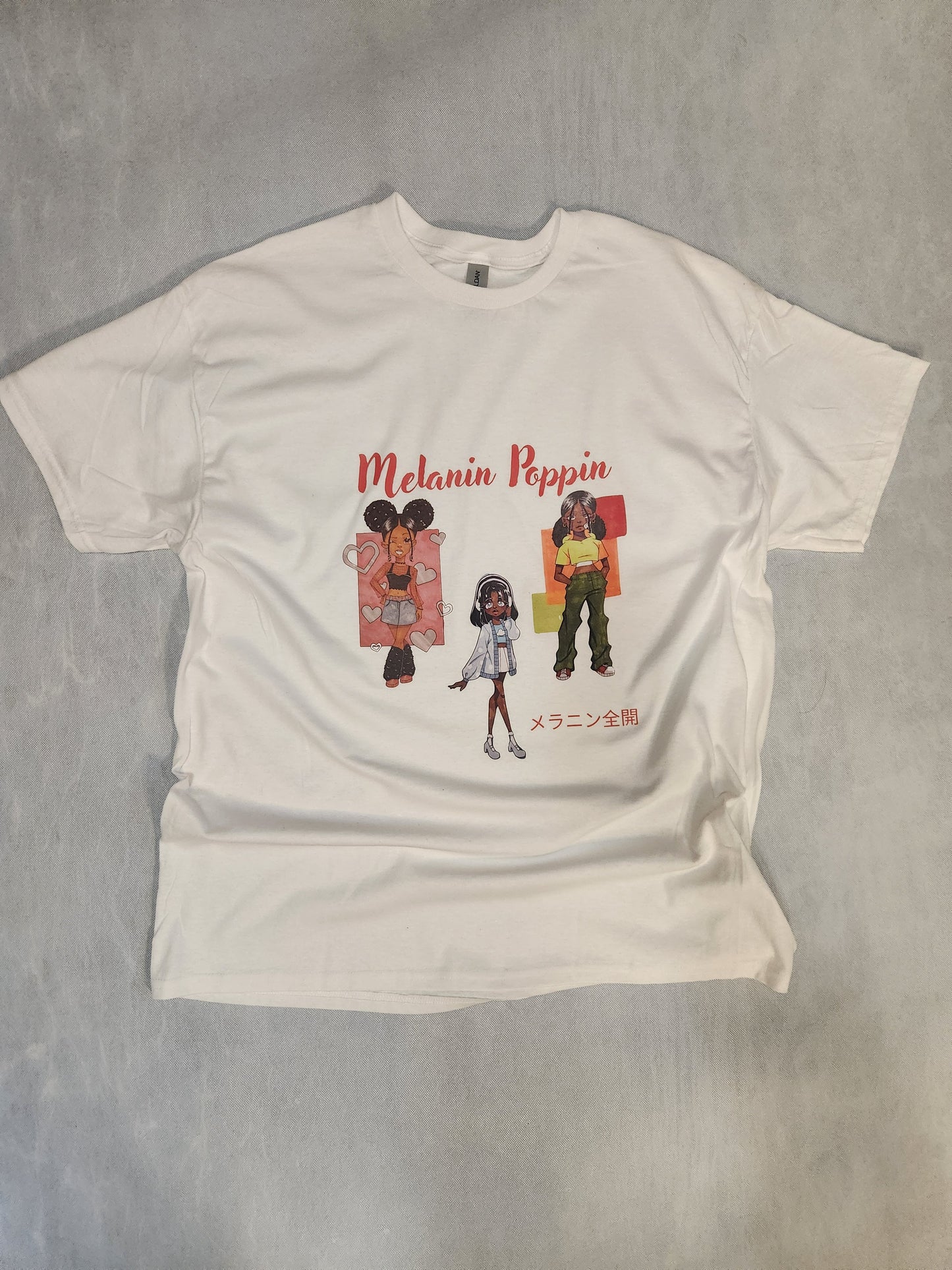 Melanin Poppin White T-Shirt