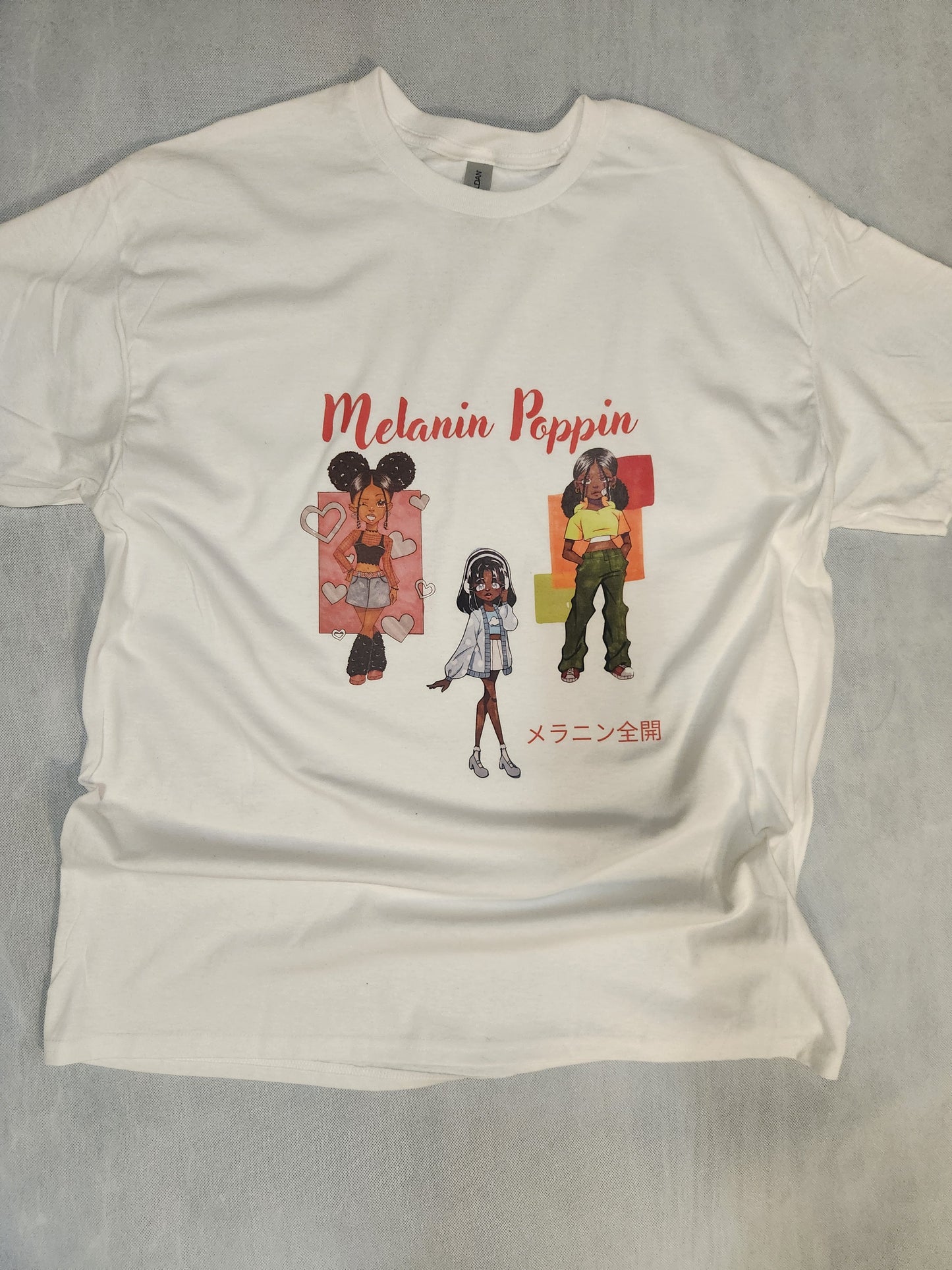 Melanin Poppin White T-Shirt