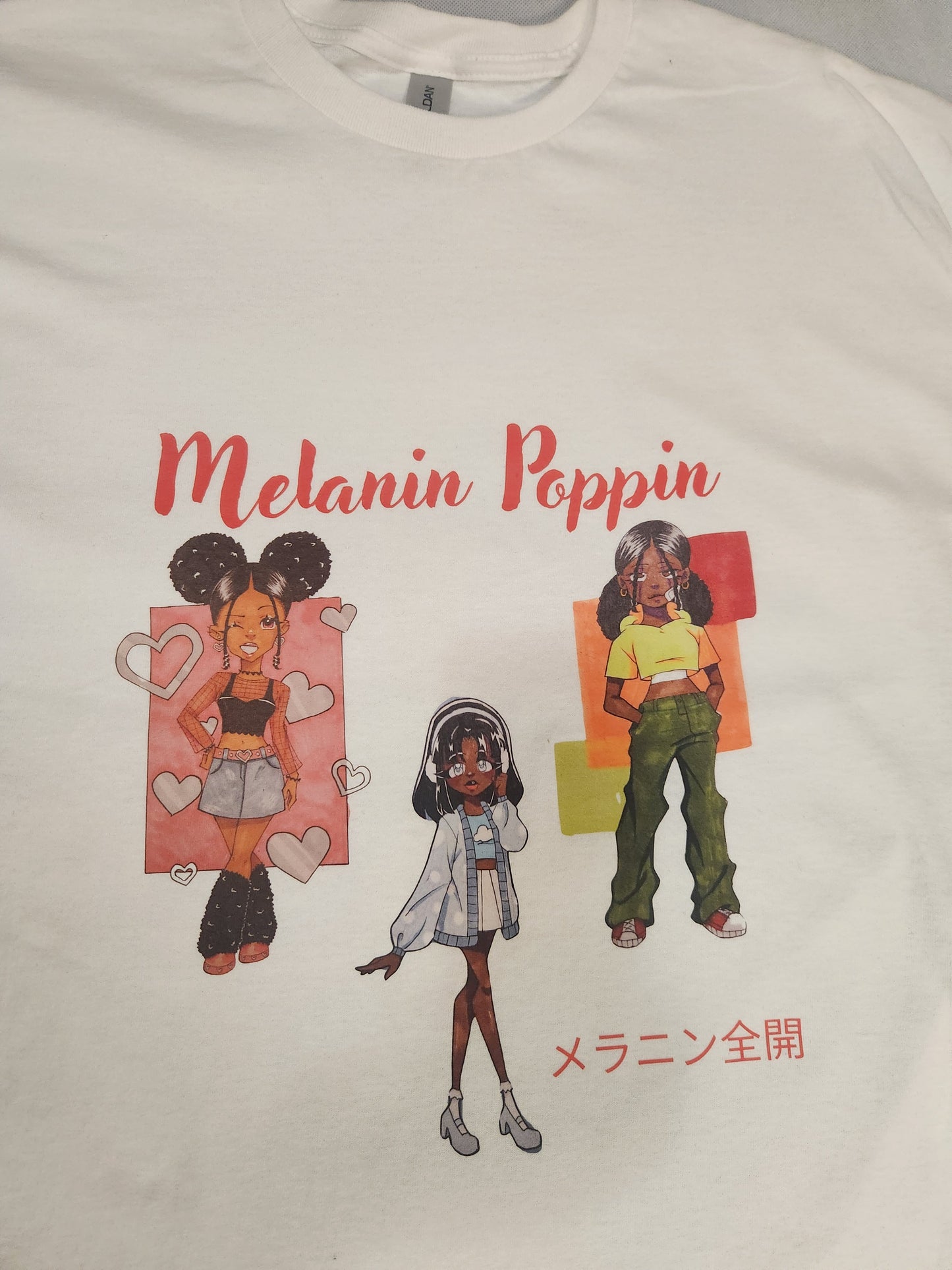 Melanin Poppin White T-Shirt