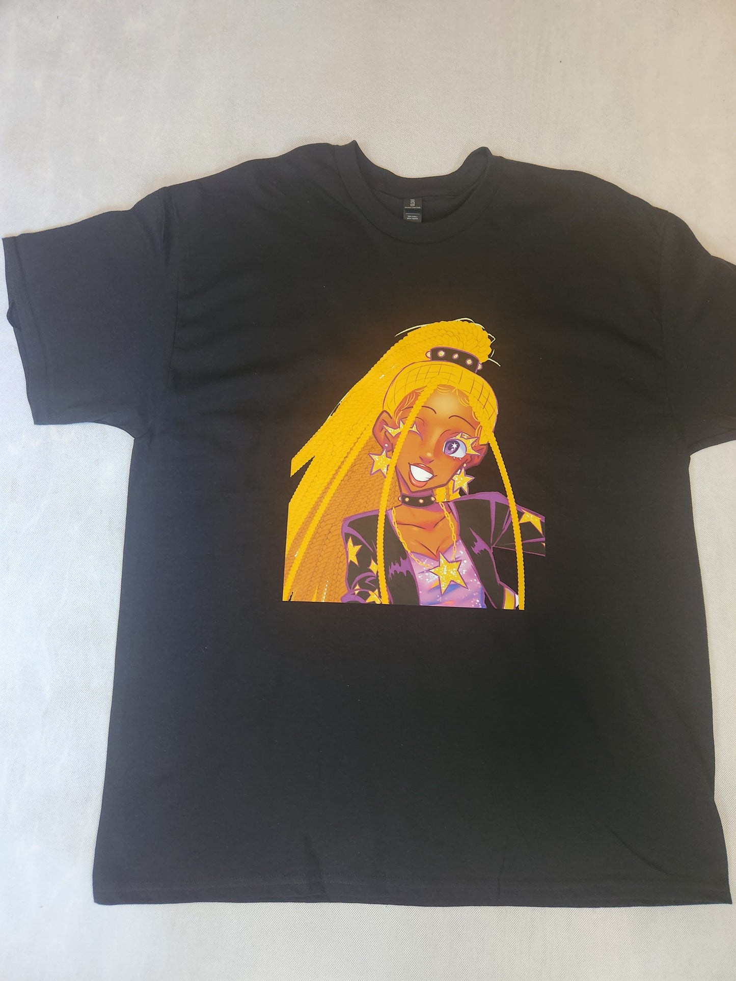 Purple Star Black T-Shirt