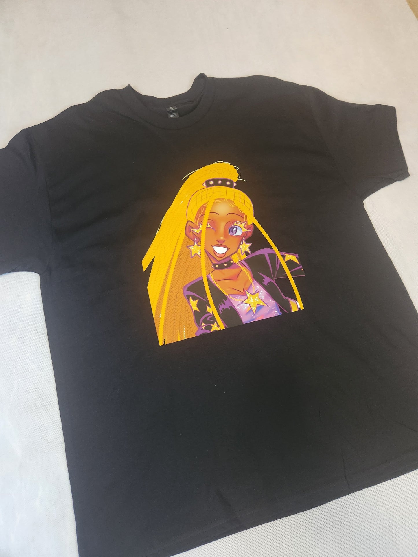 Purple Star Black T-Shirt