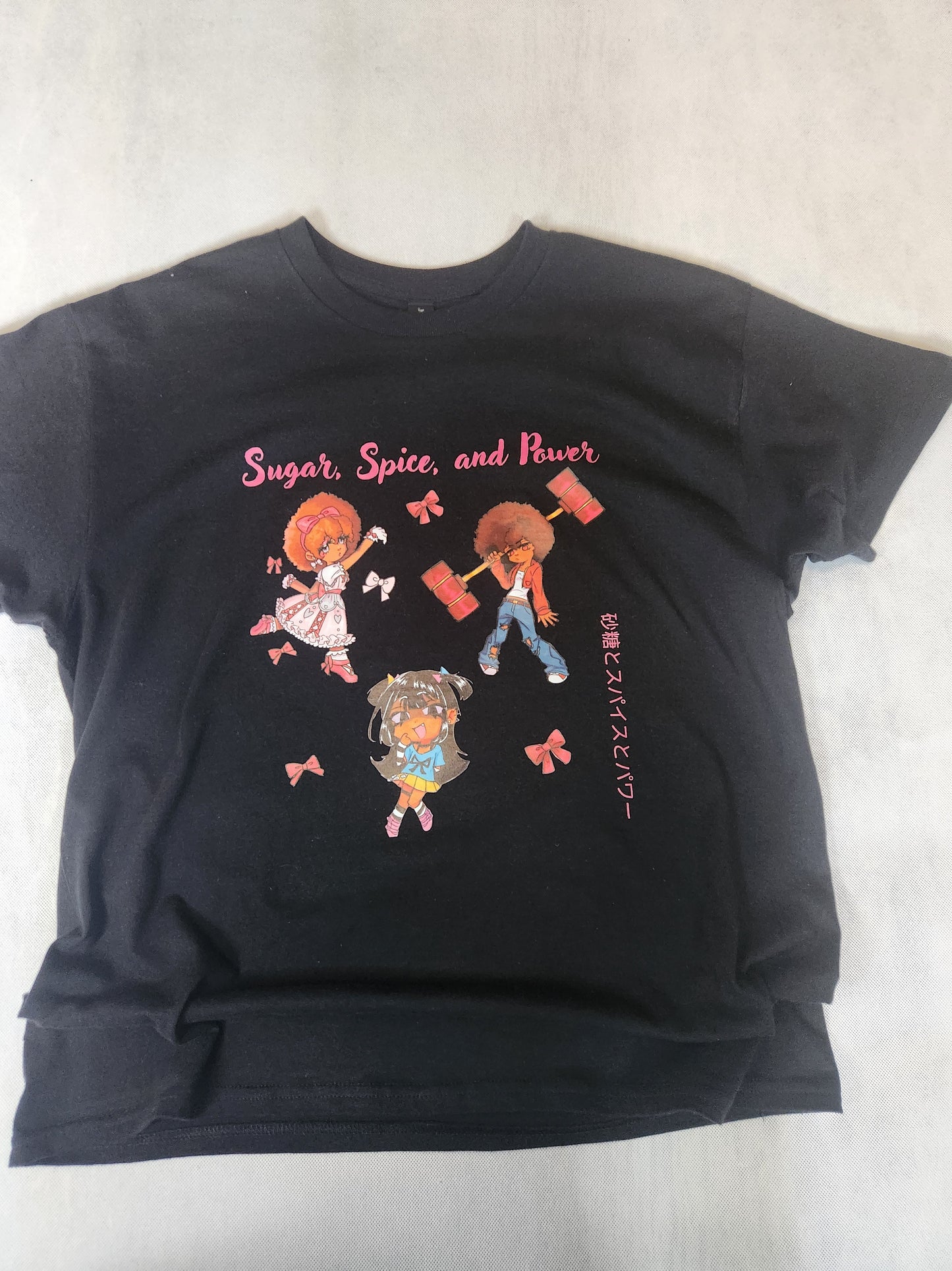 Sugar Spice and Power Black T-Shirt