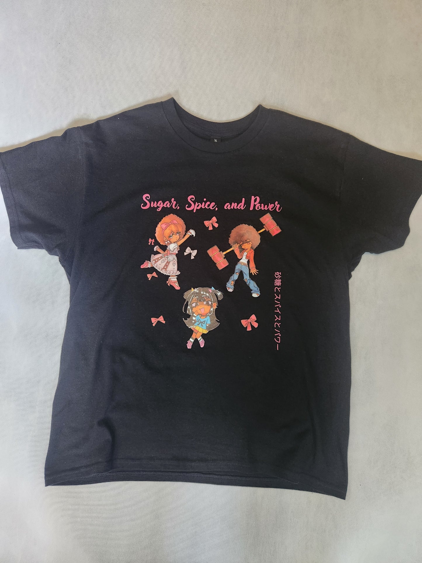 Sugar Spice and Power Black T-Shirt