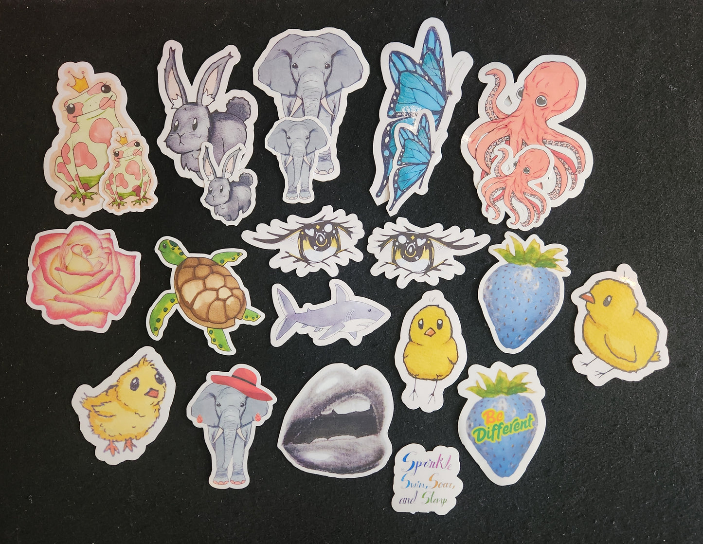 Sprinkle Swim, Stomp, and Soar Sticker Pack